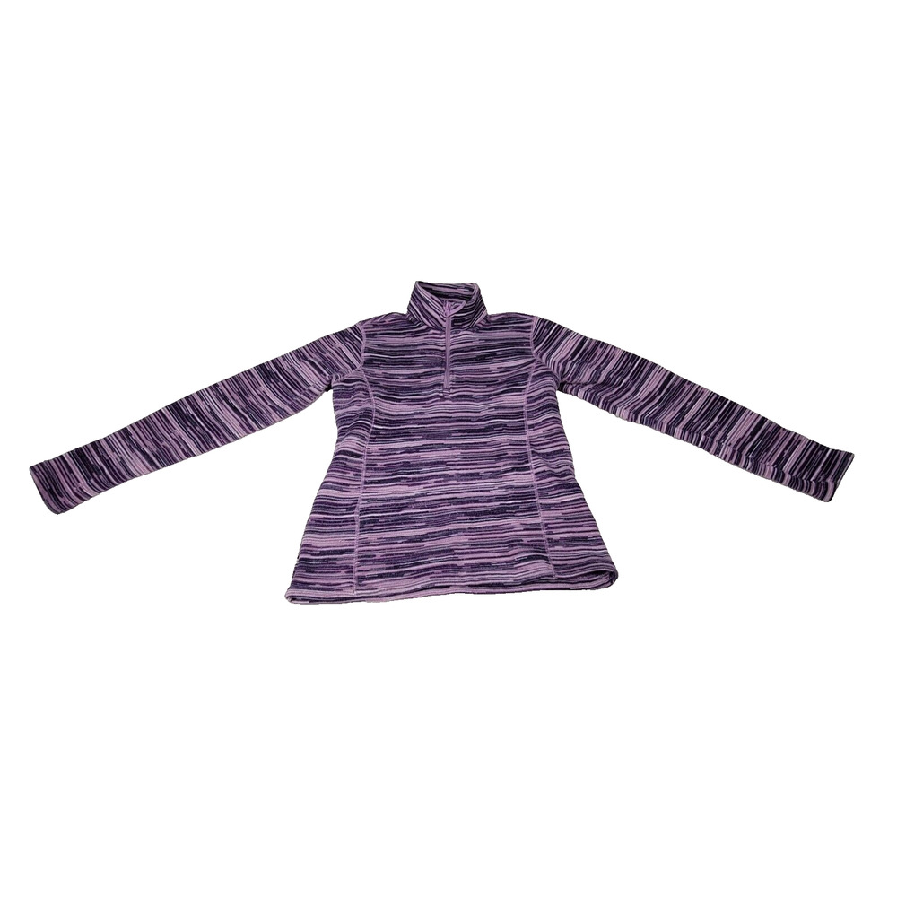 Mountain Warehouse Sweater Womens Size 8 Purple Midi Mock Neck 1/4 Zip Knit Fall